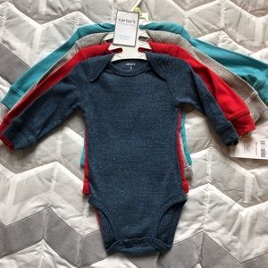 Carters-4 pack long sleeve bodysuit